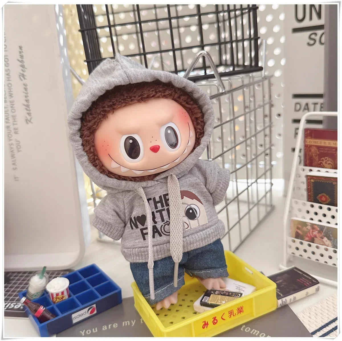 Labubu Doll Clothes Fashion Hoodie, and Pants Set