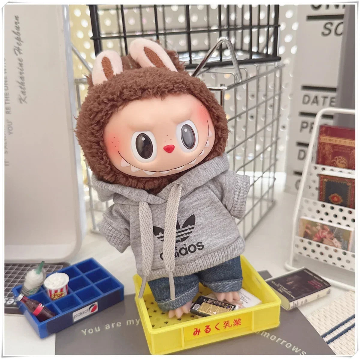 Labubu Doll Clothes Fashion Hoodie, and Pants Set