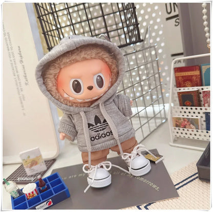 Labubu Doll Clothes Fashion Hoodie, and Pants Set
