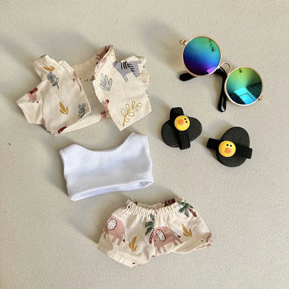 Labubu Doll Clothes Beach Resort Style Overalls
