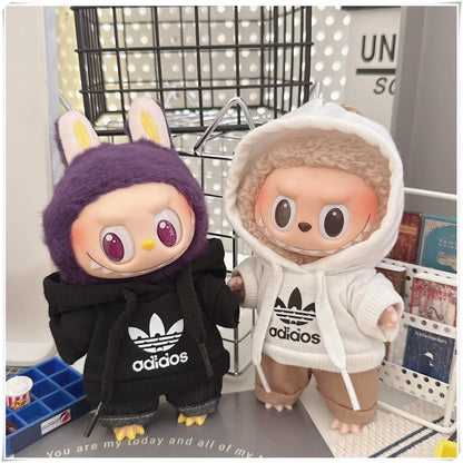 Labubu Doll Clothes Fashion Hoodie, and Pants Set