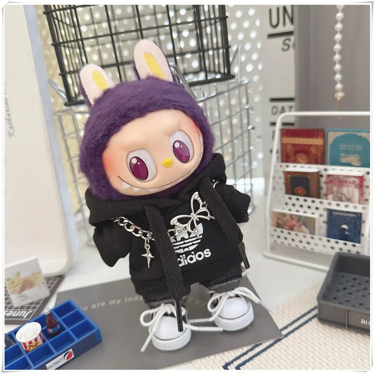 Labubu Doll Clothes Fashion Hoodie, and Pants Set