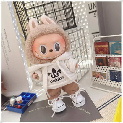 Labubu Doll Clothes Fashion Hoodie, and Pants Set
