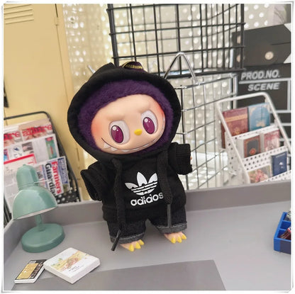 Labubu Doll Clothes Fashion Hoodie, and Pants Set