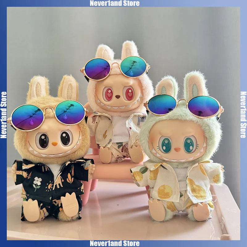 Labubu Doll Clothes Beach Resort Style Overalls