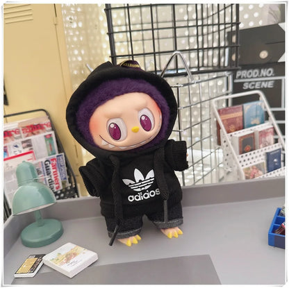 Labubu Doll Clothes Fashion Hoodie, and Pants Set