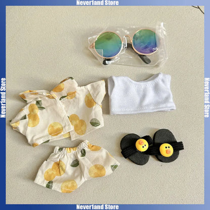 Labubu Doll Clothes Beach Resort Style Overalls