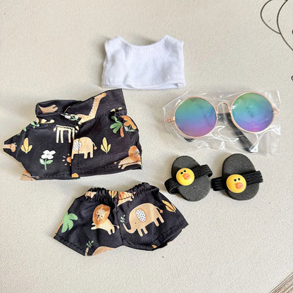 Labubu Doll Clothes Beach Resort Style Overalls