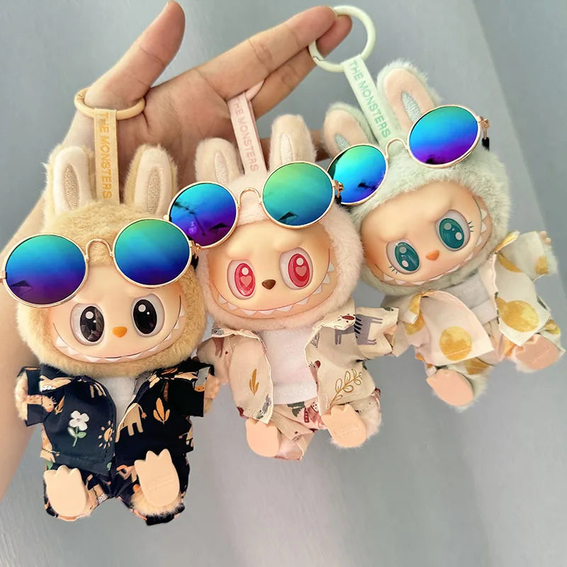 Labubu Doll Clothes Beach Resort Style Overalls