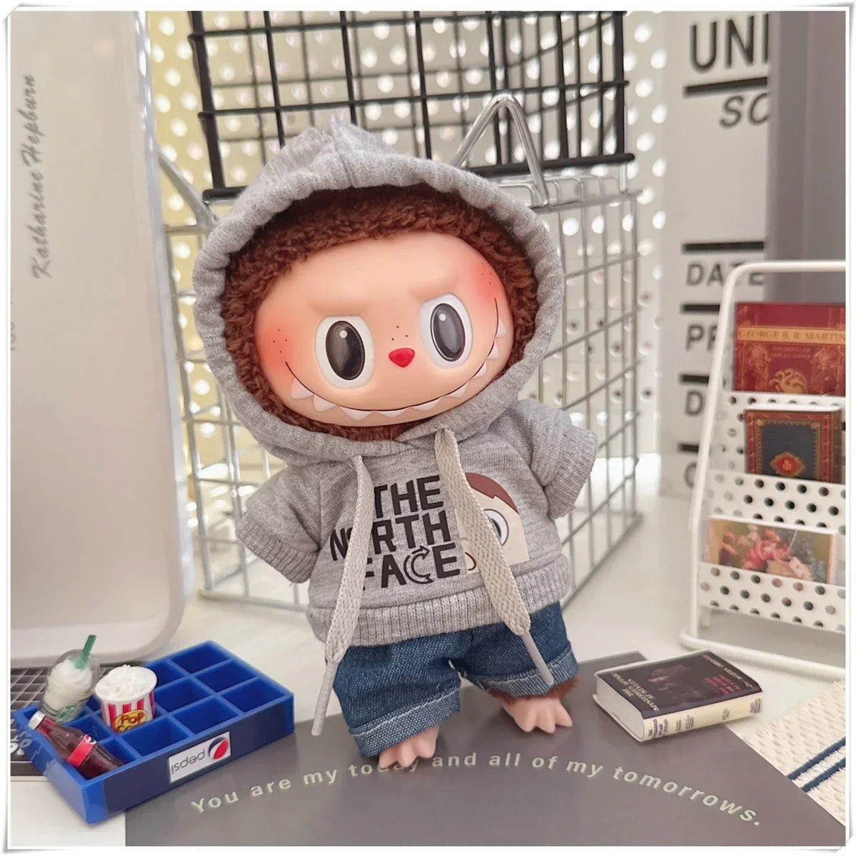 Labubu Doll Clothes Fashion Hoodie, and Pants Set