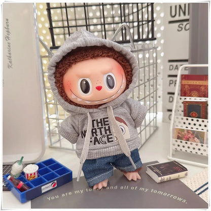 Labubu Doll Clothes Fashion Hoodie, and Pants Set