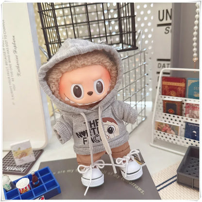 Labubu Doll Clothes Fashion Hoodie, and Pants Set