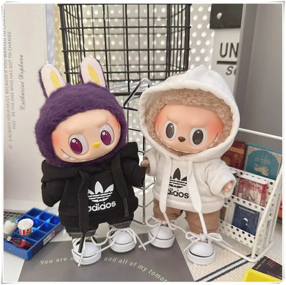 Labubu Doll Clothes Fashion Hoodie, and Pants Set