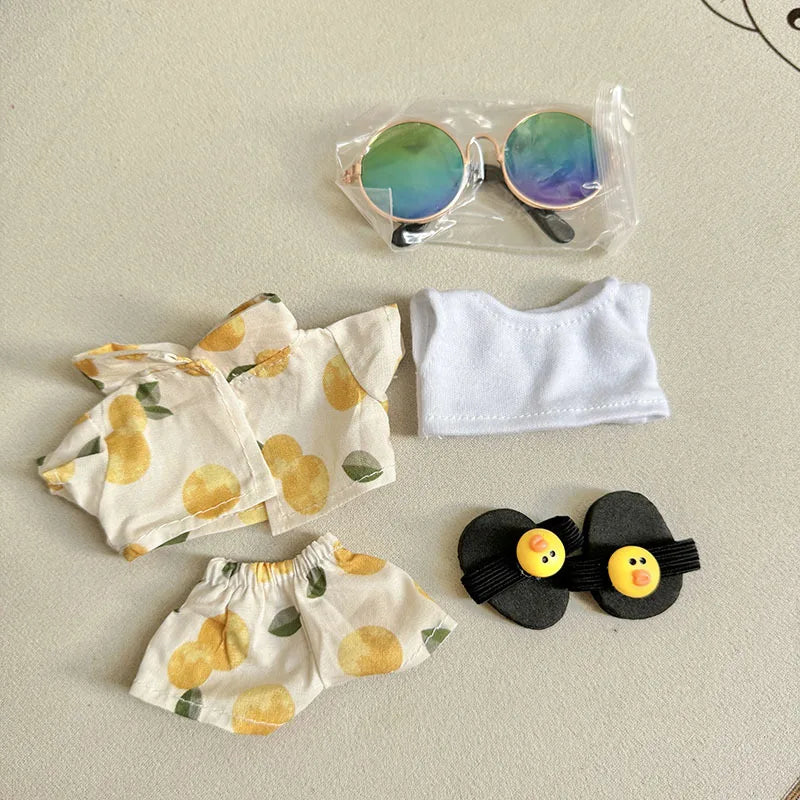 Labubu Doll Clothes Beach Resort Style Overalls