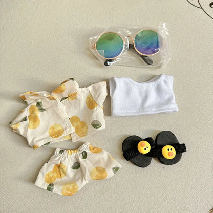Labubu Doll Clothes Beach Resort Style Overalls